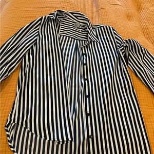 H&M Black and White Striped Skirt